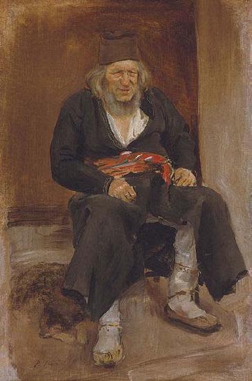 Paul Raud An Old Man from Muhu Island Sweden oil painting art
